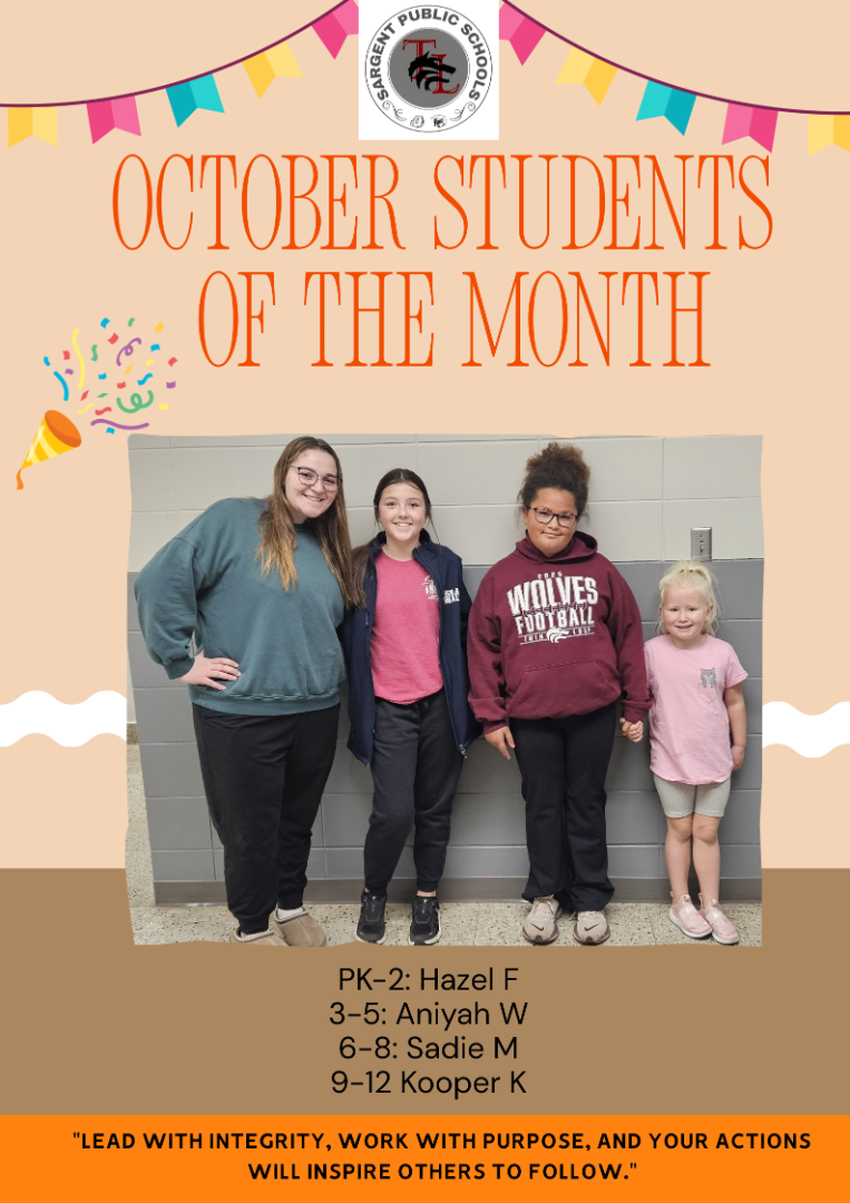 Sargent Public Schools - Students of the Month