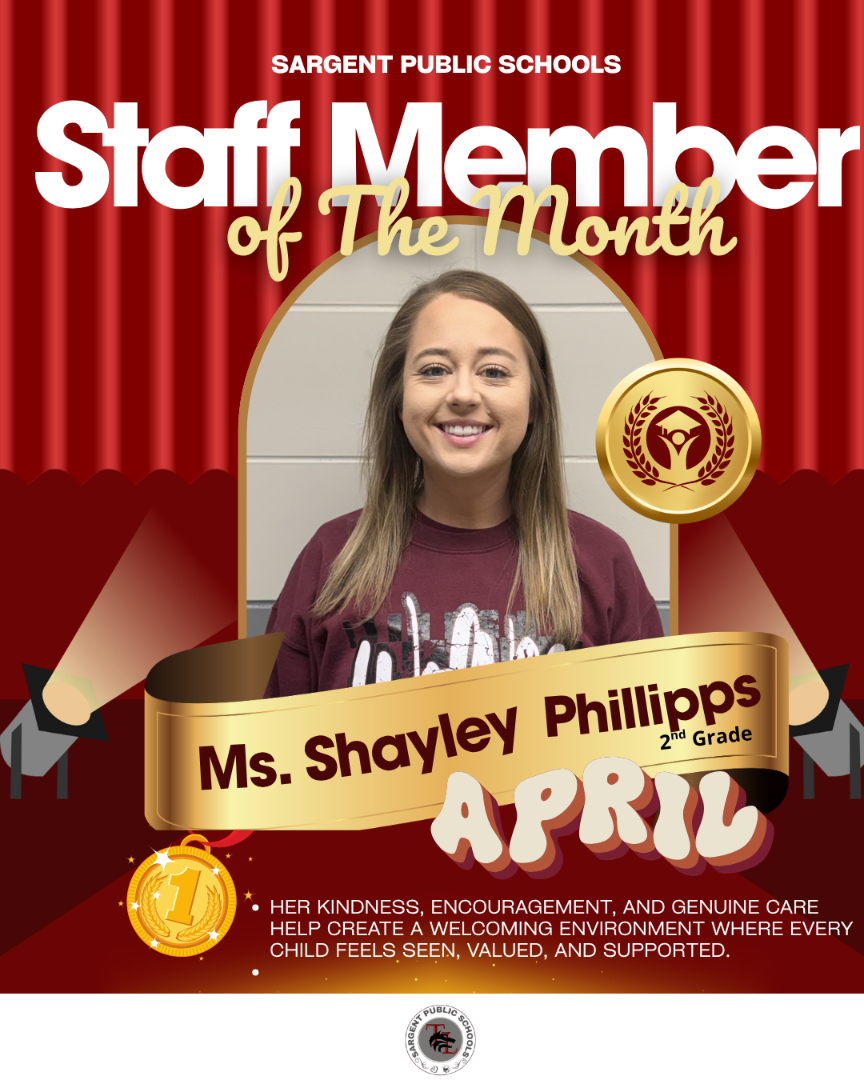 Sargent Public Schools - 2025/26 Staff Member of the Month